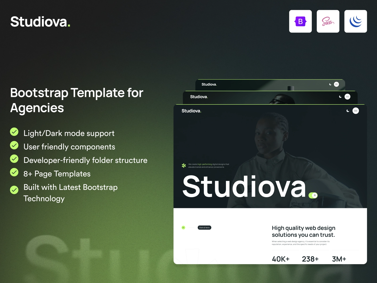Studiova Bootstrap 网站模版